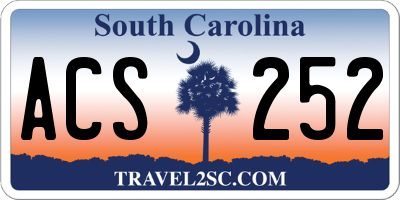 SC license plate ACS252