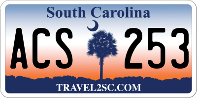SC license plate ACS253