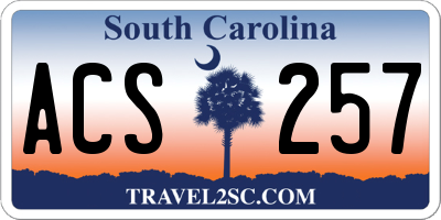 SC license plate ACS257