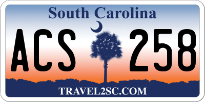 SC license plate ACS258