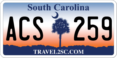 SC license plate ACS259