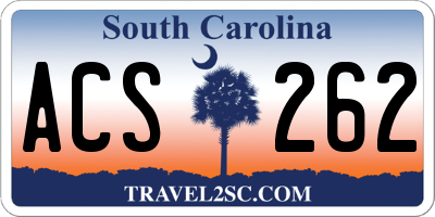SC license plate ACS262