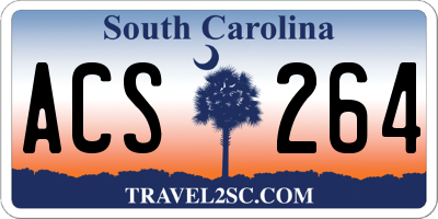 SC license plate ACS264