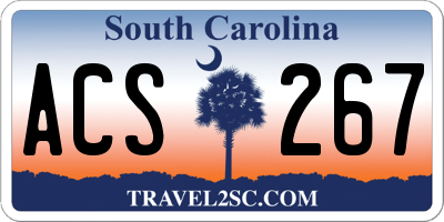 SC license plate ACS267
