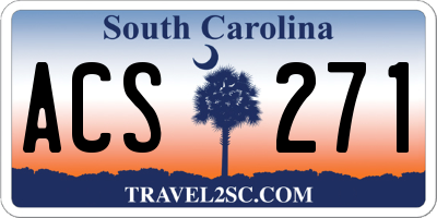 SC license plate ACS271