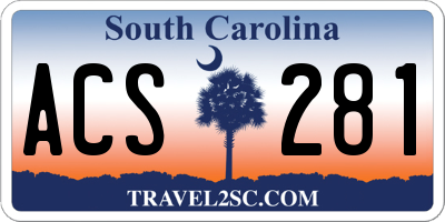 SC license plate ACS281