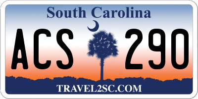 SC license plate ACS290