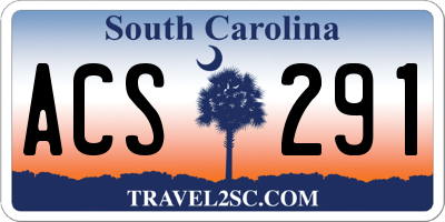 SC license plate ACS291