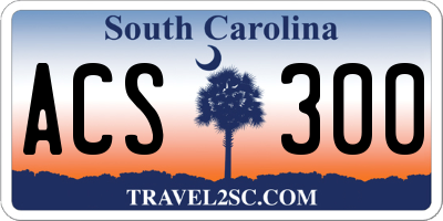 SC license plate ACS300