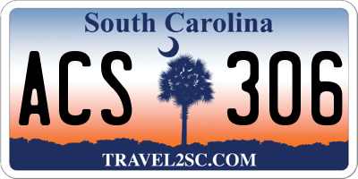 SC license plate ACS306