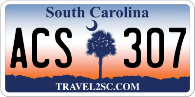 SC license plate ACS307