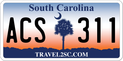 SC license plate ACS311
