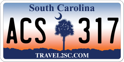 SC license plate ACS317
