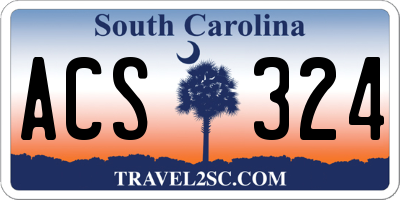 SC license plate ACS324