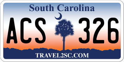 SC license plate ACS326