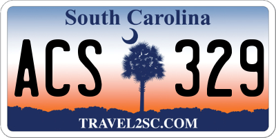 SC license plate ACS329