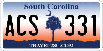SC license plate ACS331