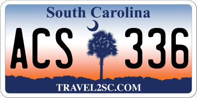 SC license plate ACS336