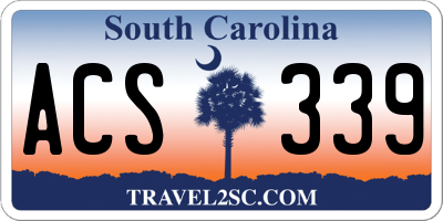 SC license plate ACS339