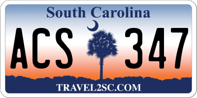 SC license plate ACS347