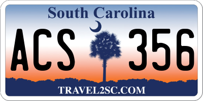 SC license plate ACS356