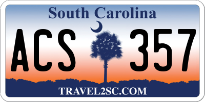 SC license plate ACS357