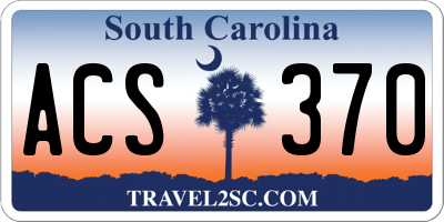 SC license plate ACS370