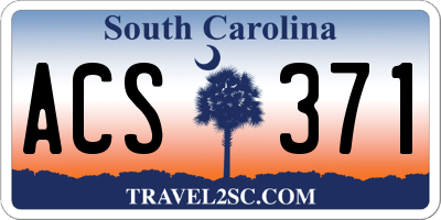 SC license plate ACS371