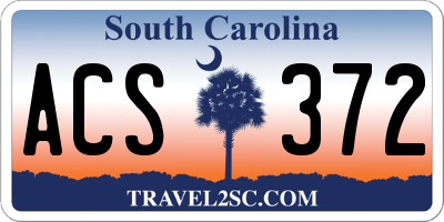 SC license plate ACS372