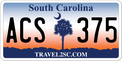 SC license plate ACS375