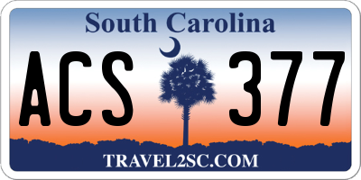 SC license plate ACS377