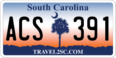 SC license plate ACS391