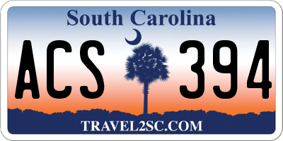 SC license plate ACS394