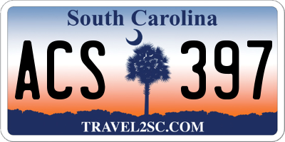 SC license plate ACS397