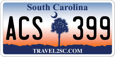 SC license plate ACS399