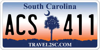 SC license plate ACS411