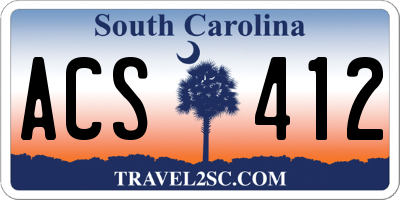 SC license plate ACS412