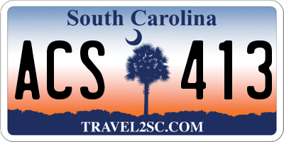 SC license plate ACS413