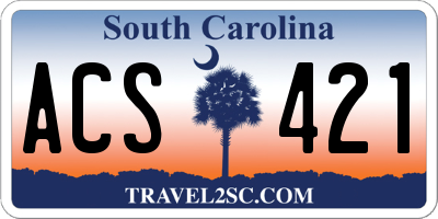 SC license plate ACS421