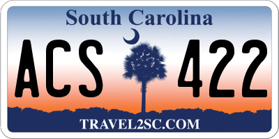SC license plate ACS422
