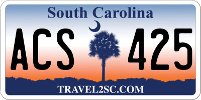 SC license plate ACS425