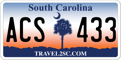 SC license plate ACS433