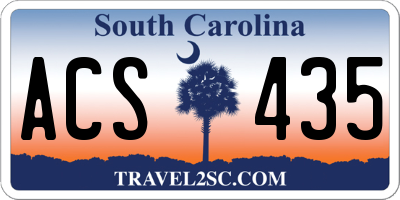 SC license plate ACS435