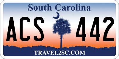 SC license plate ACS442