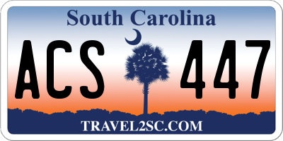 SC license plate ACS447