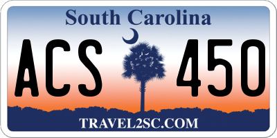 SC license plate ACS450