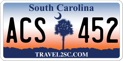 SC license plate ACS452