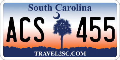 SC license plate ACS455