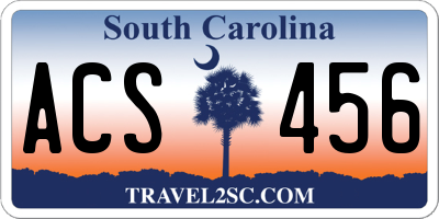 SC license plate ACS456