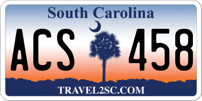 SC license plate ACS458